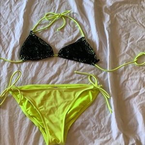 Bright yellow bathing suit